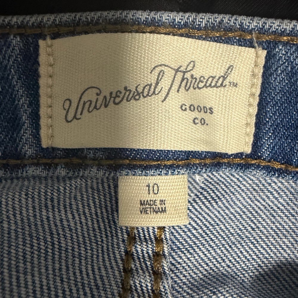 Universal Thread Light Blue Denim Panel A-Line Ma… - image 7